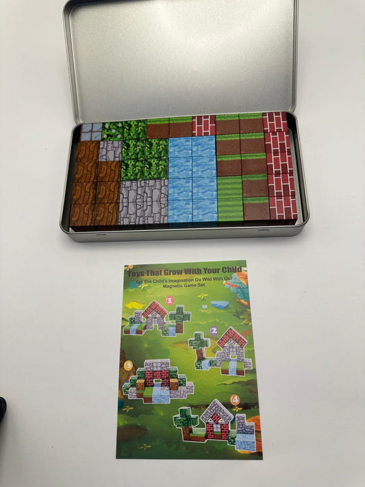 MINEBLOCKS 64 PEÇAS+ 1 BONECO +CAIXA PORTÁTIL