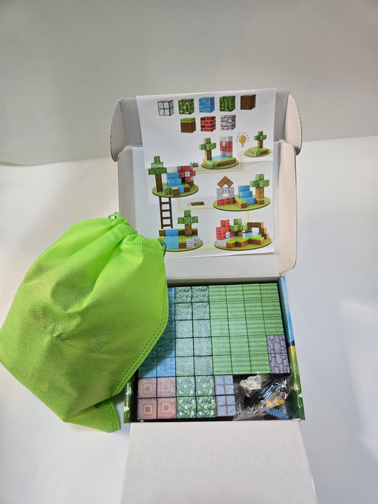KIT 128 PEÇAS + 3 BONECOS + BOLSA DE ARMAZENAR - PROMOÇÃO DIA DAS CRIANÇAS